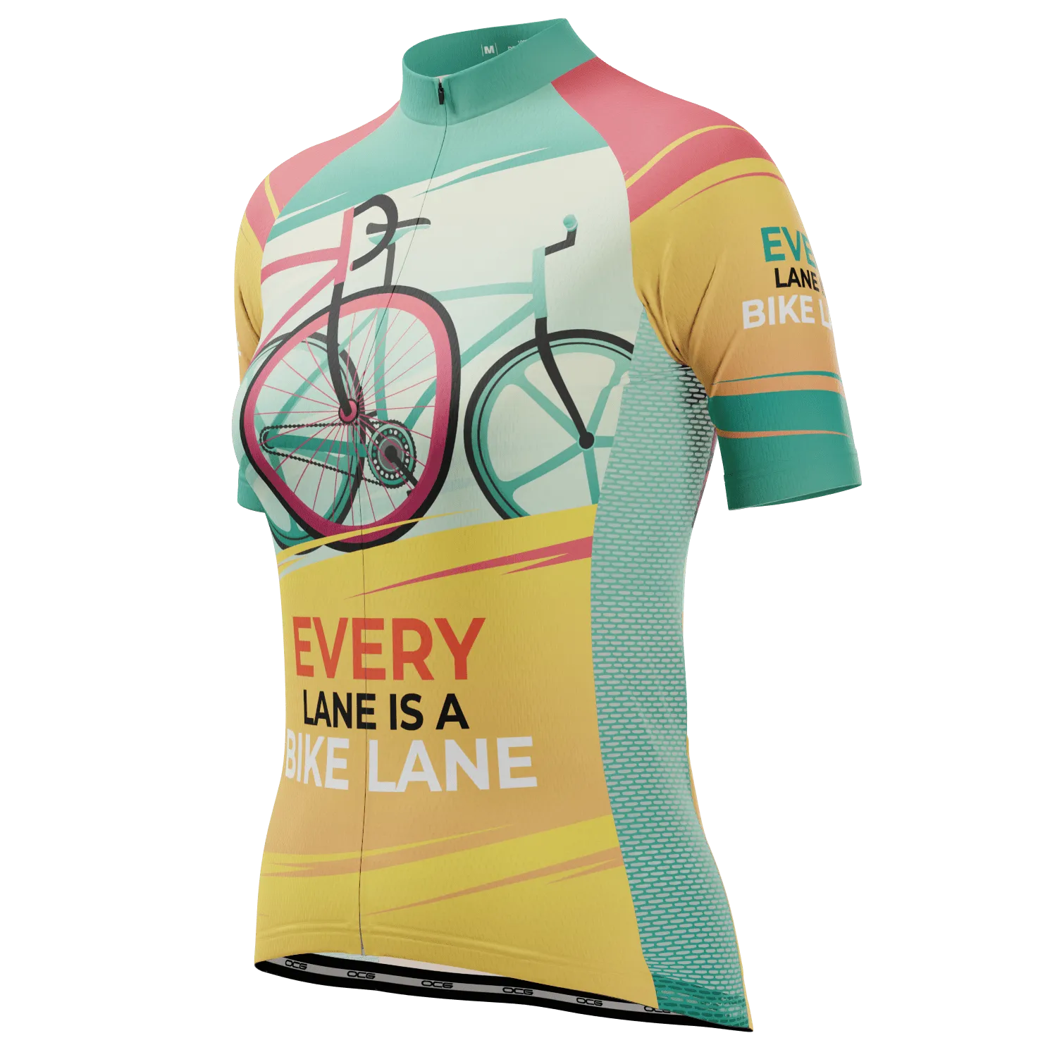 Women's Every Lane Is A Bike Lane Short Sleeve Cycling Jersey