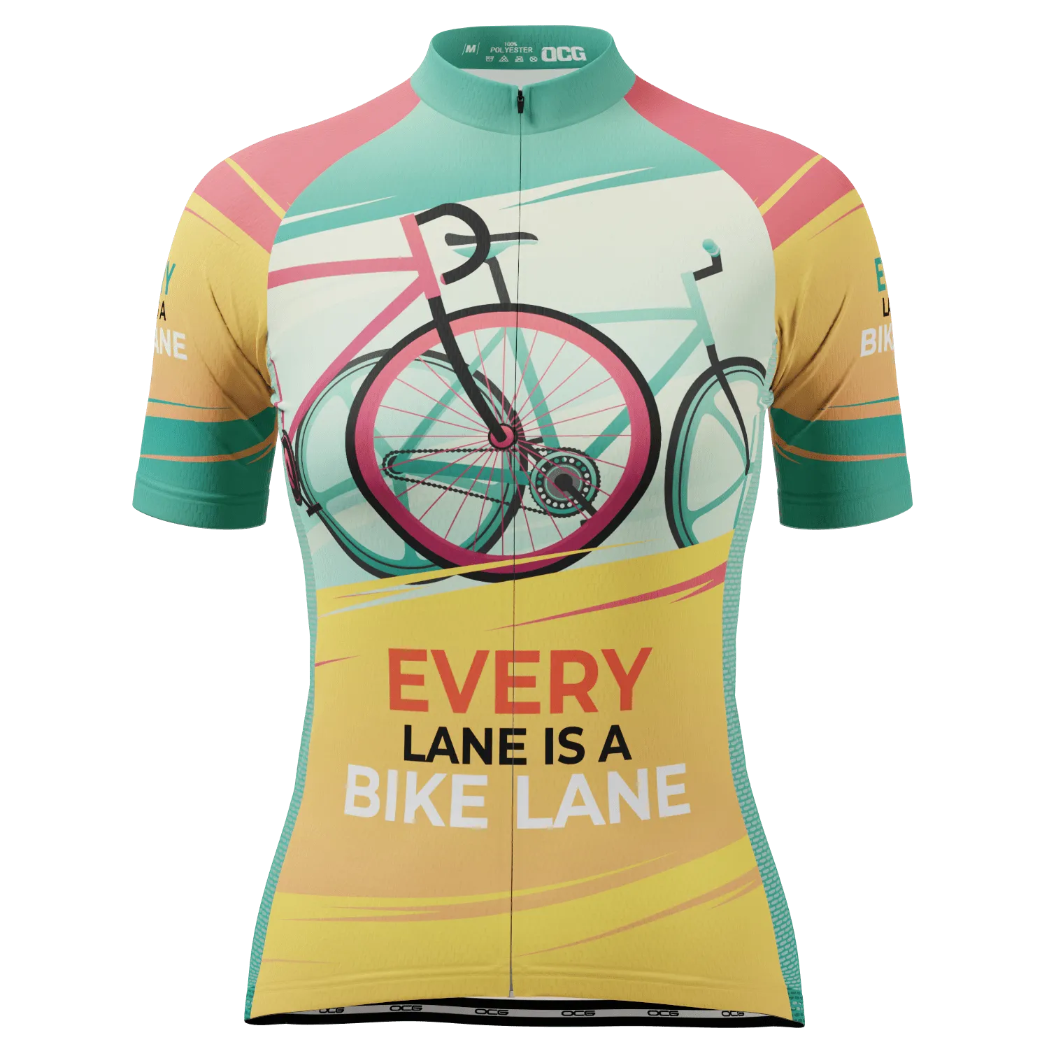 Women's Every Lane Is A Bike Lane Short Sleeve Cycling Jersey