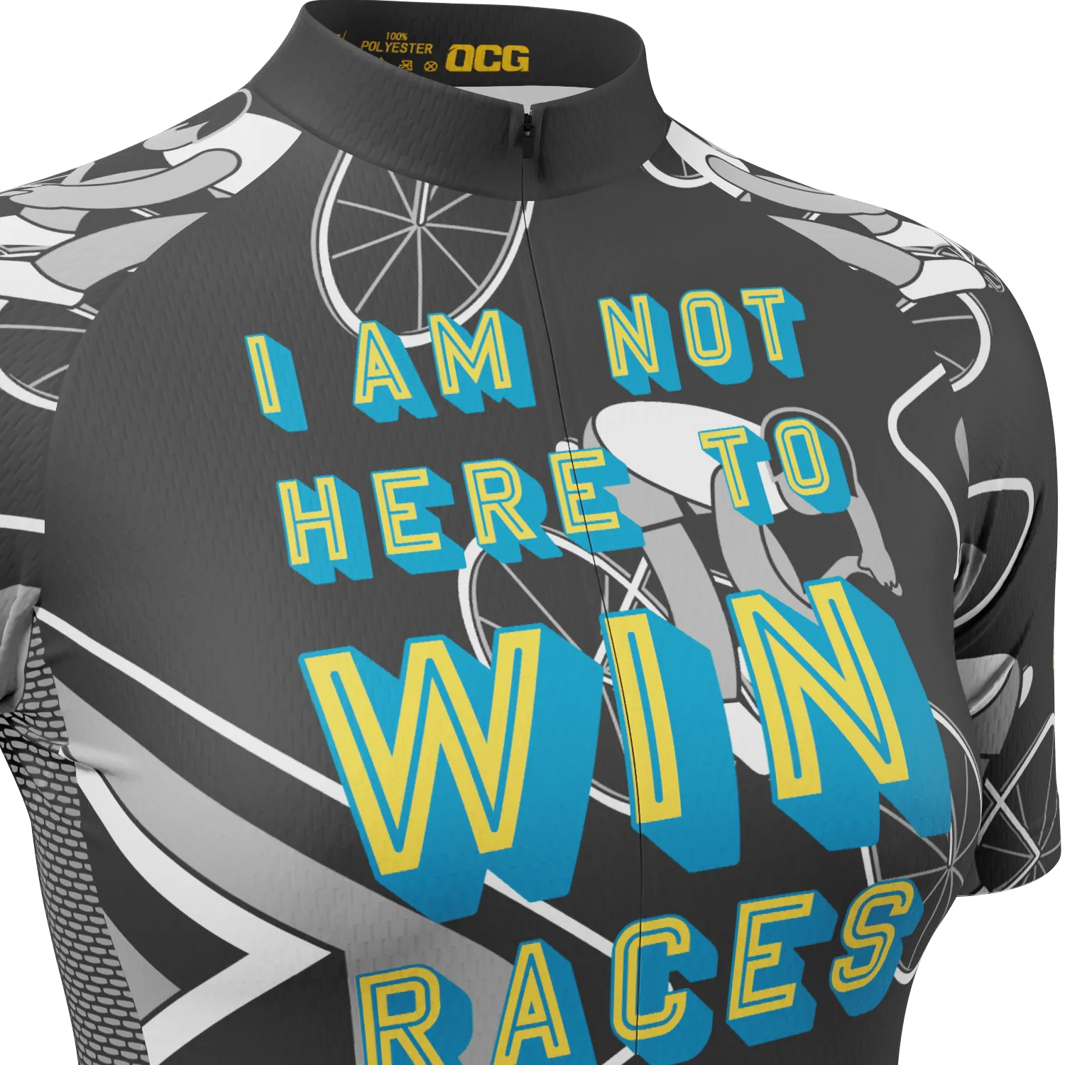Women's I am Not Here To Win Races Short Sleeve Cycling Jersey