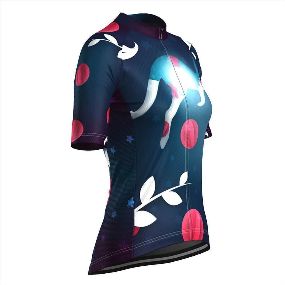 Women's Kangaroo Moon Short Sleeve Cycling Jersey