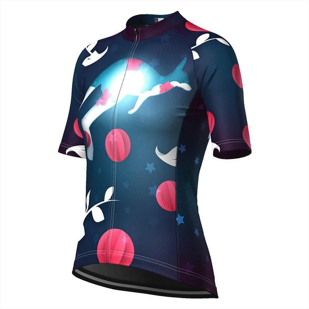 Women's Kangaroo Moon Short Sleeve Cycling Jersey