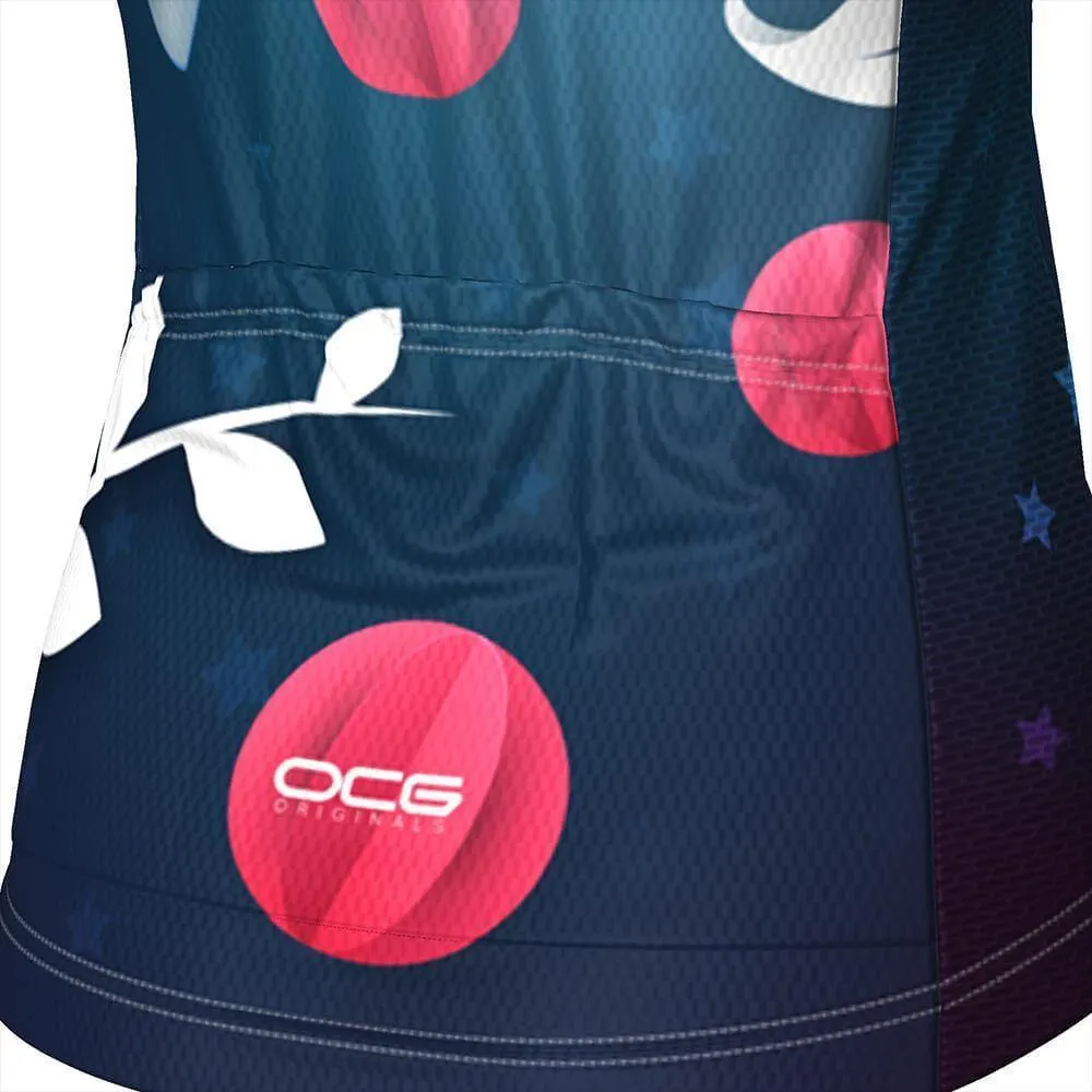 Women's Kangaroo Moon Short Sleeve Cycling Jersey