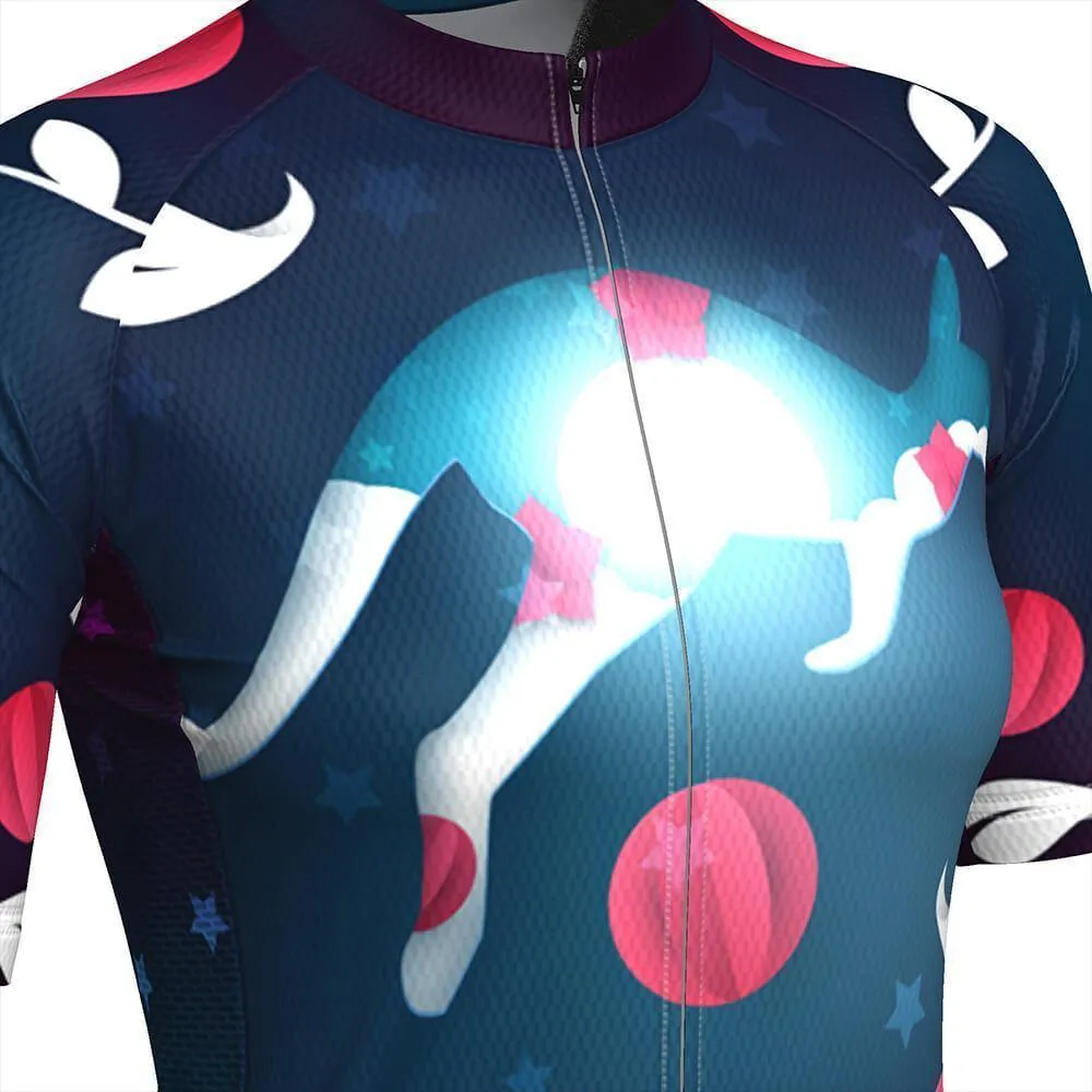 Women's Kangaroo Moon Short Sleeve Cycling Jersey