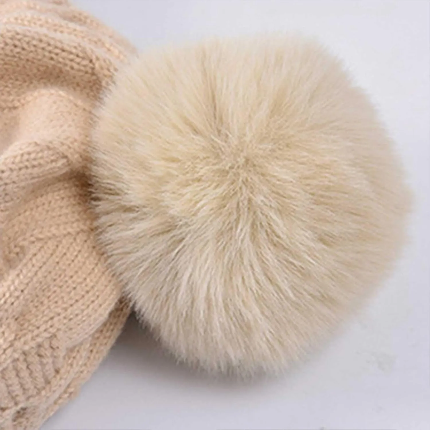 Women's Knitted Hat in Autumn and Winter, 3 in 1 Cold Resistan Hat One-Piece Warm Hat Outdoor Sport Knitted Cap
