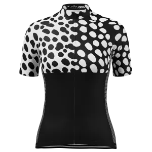 Women's Leopard Spots Short Sleeve Cycling Jersey