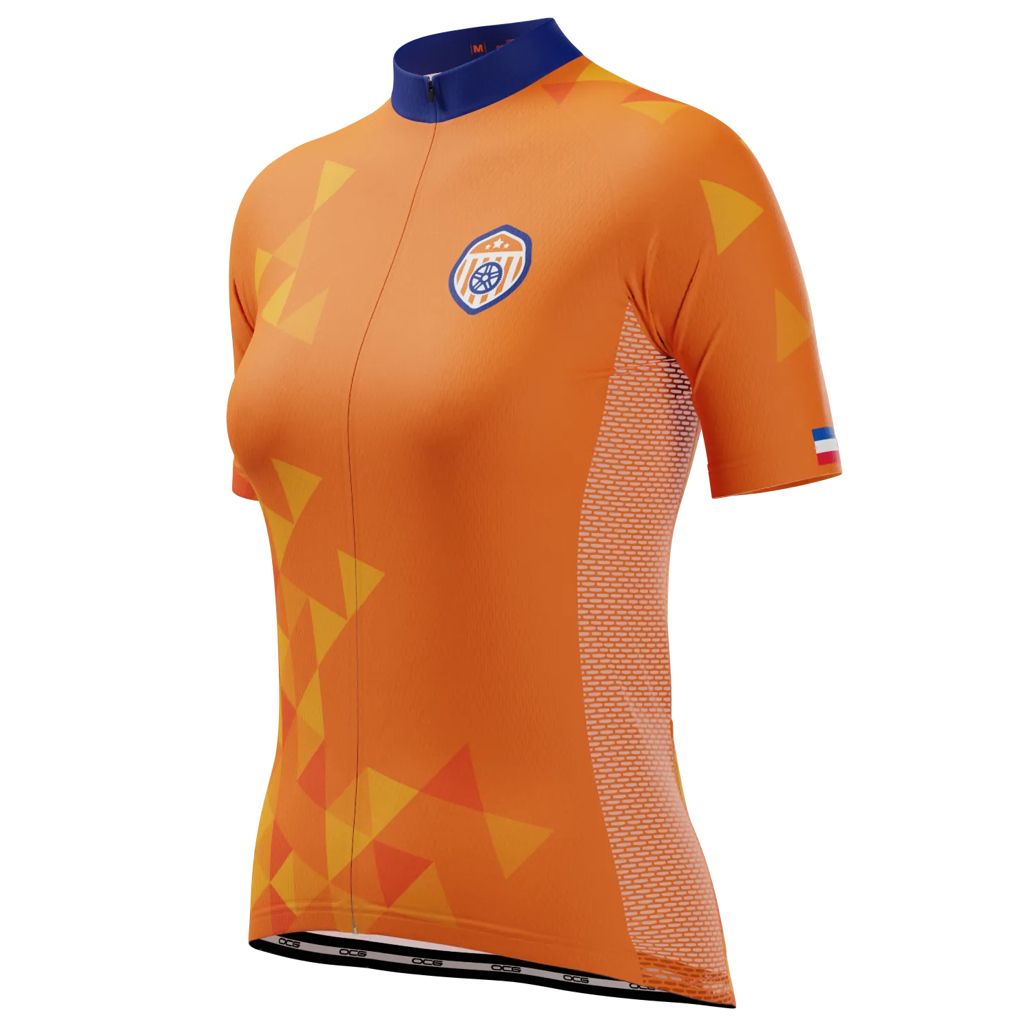 Women's Netherlands Soccer Short Sleeve Cycling Jersey