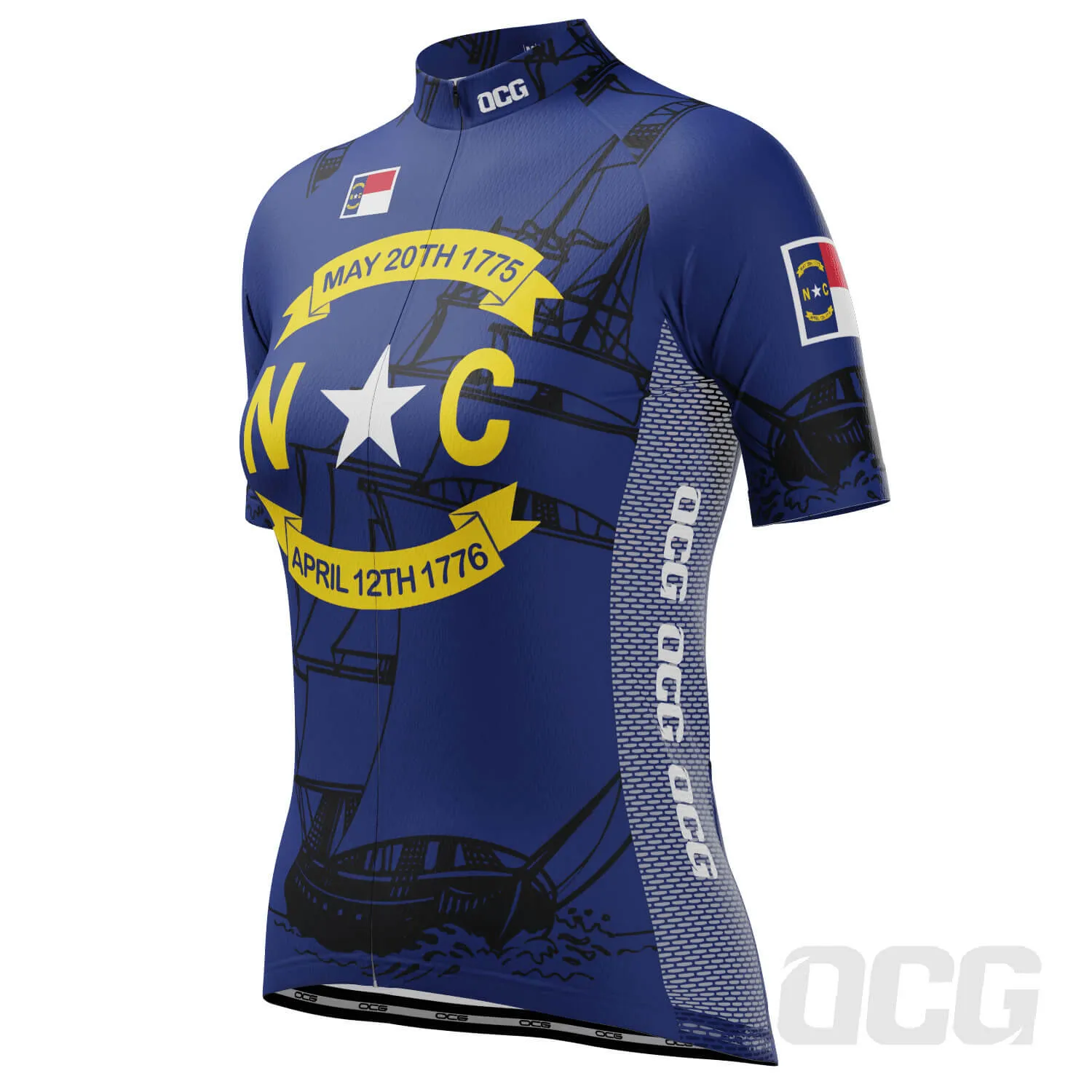 Women's North Carolina US State Icon Short Sleeve Cycling Jersey