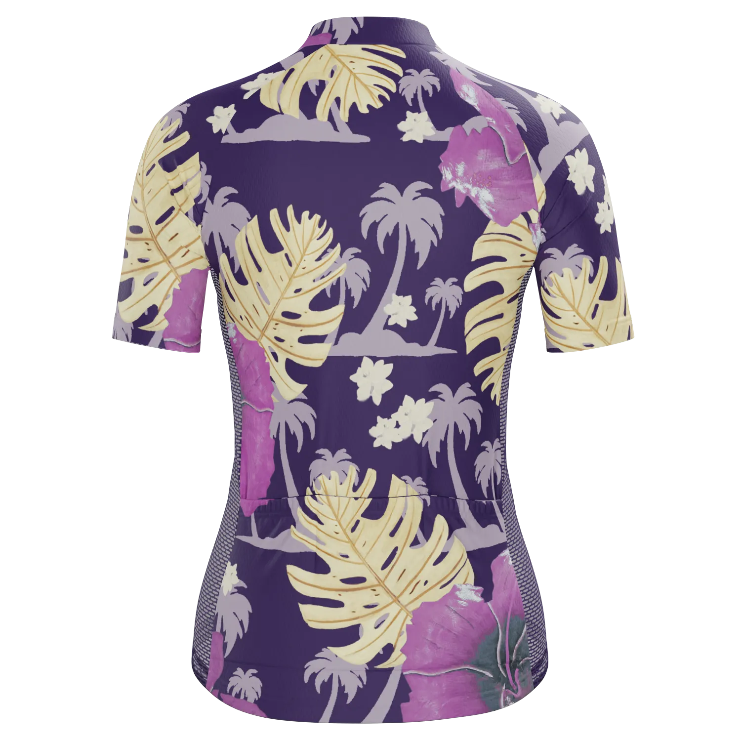 Women's Palmtree Leaves Short Sleeve Cycling Jersey