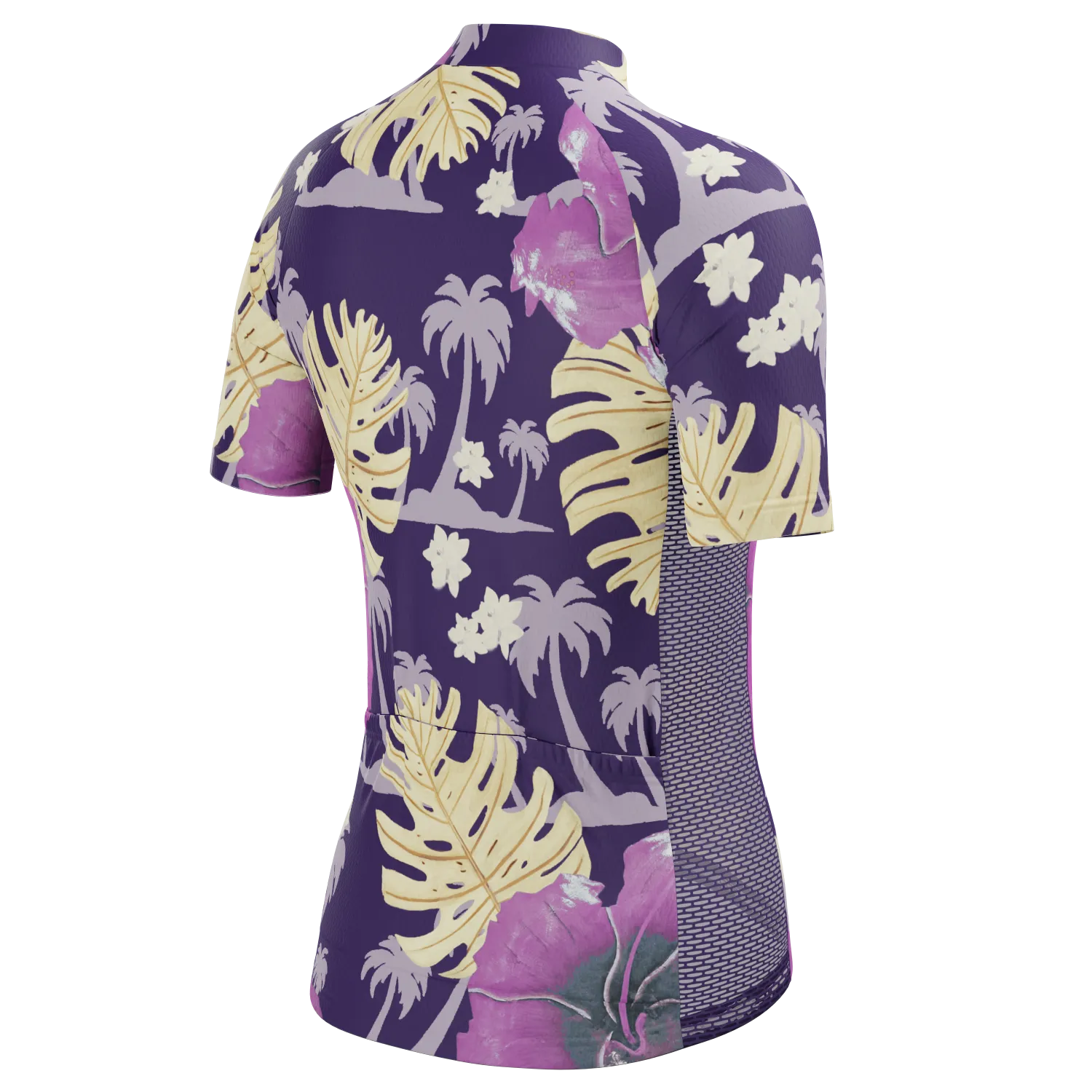 Women's Palmtree Leaves Short Sleeve Cycling Jersey