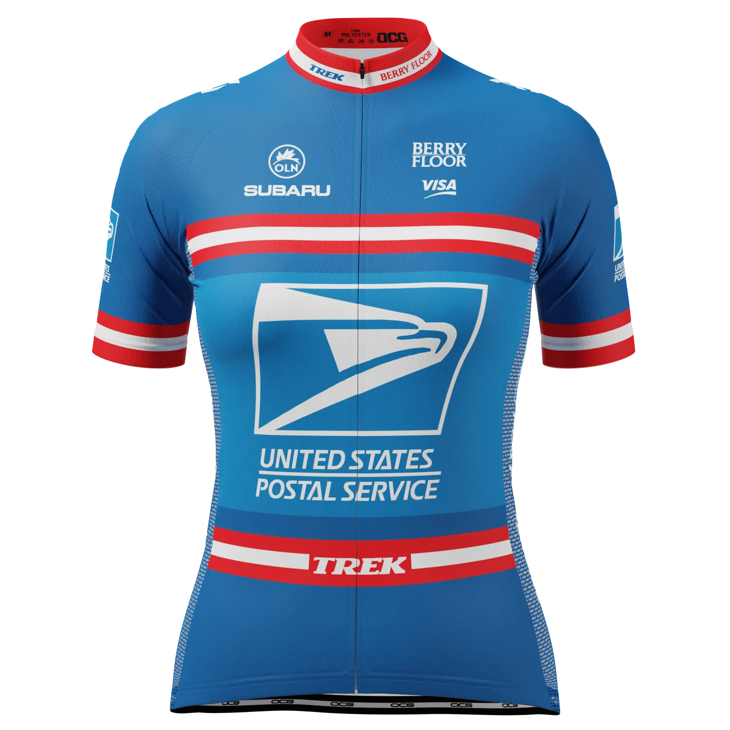 Women's Retro US Postal Short Sleeve Cycling Jersey