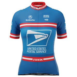 Women's Retro US Postal Short Sleeve Cycling Jersey
