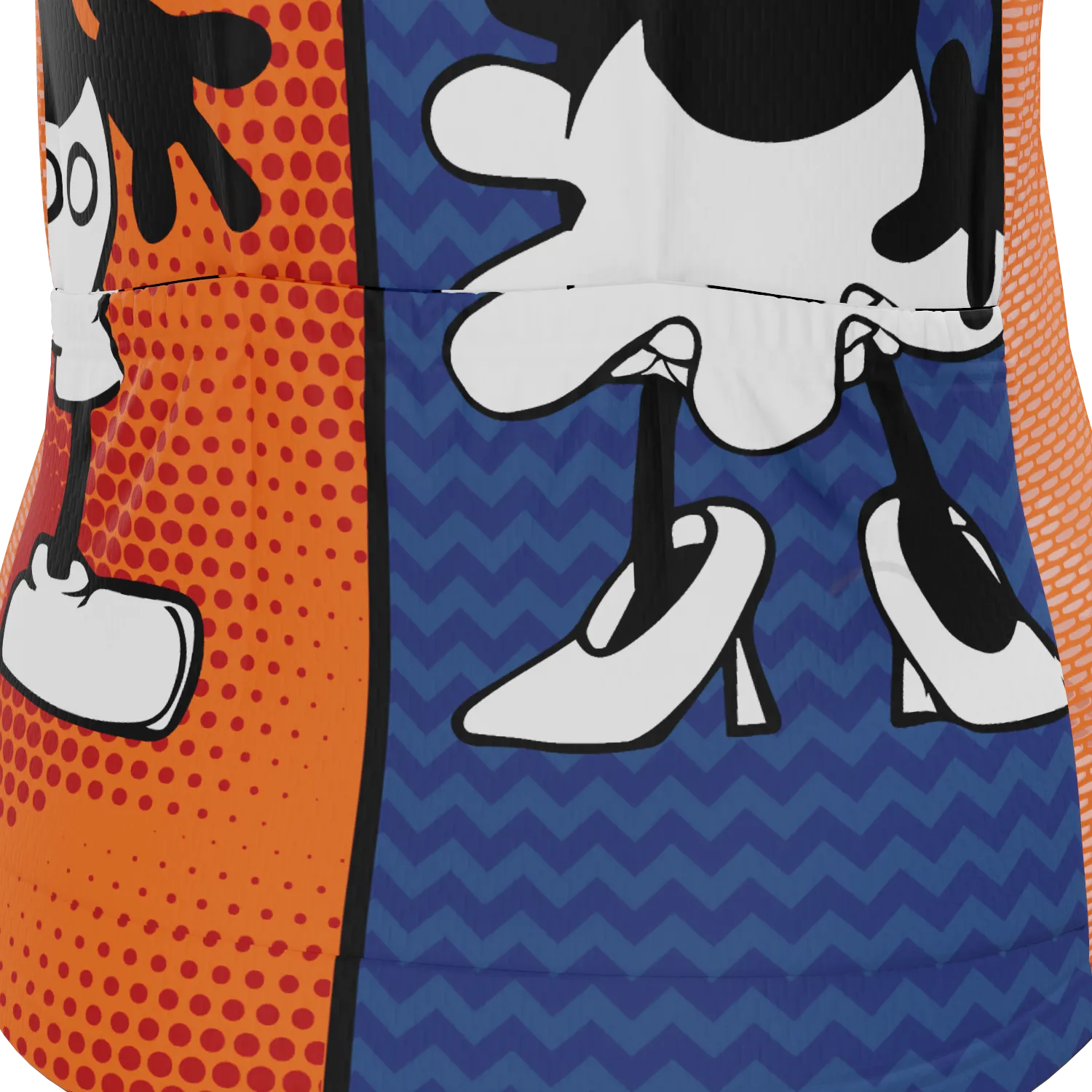 Women's Steamboat Willie Comic Vignettes Short Sleeve Cycling Jersey