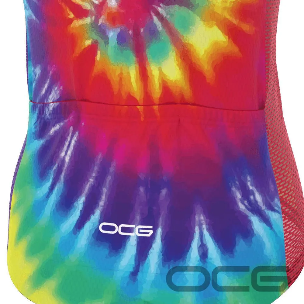Women's Tie Dye Love & Peace Cycling Jersey [clearance]