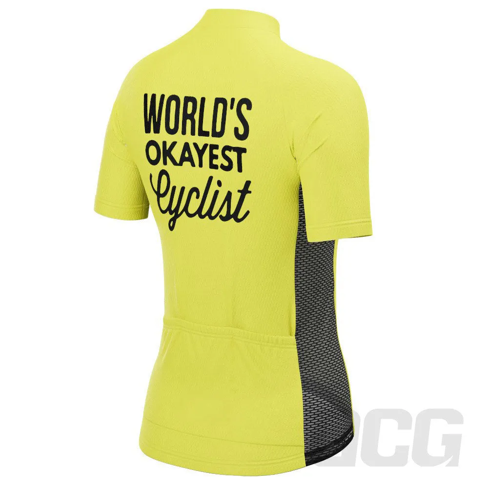 Women's World's Okayest Cyclist Short Sleeve Cycling Jersey