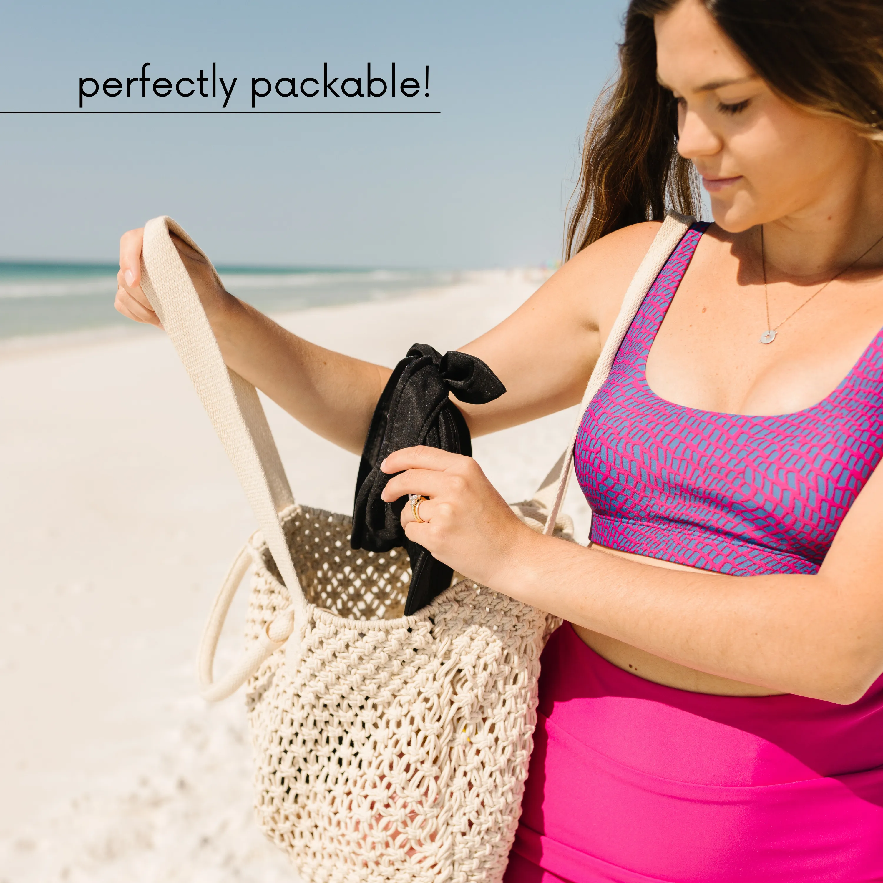 Women's Zip Off Adjustable Sun Visor   Sun Hat - Black