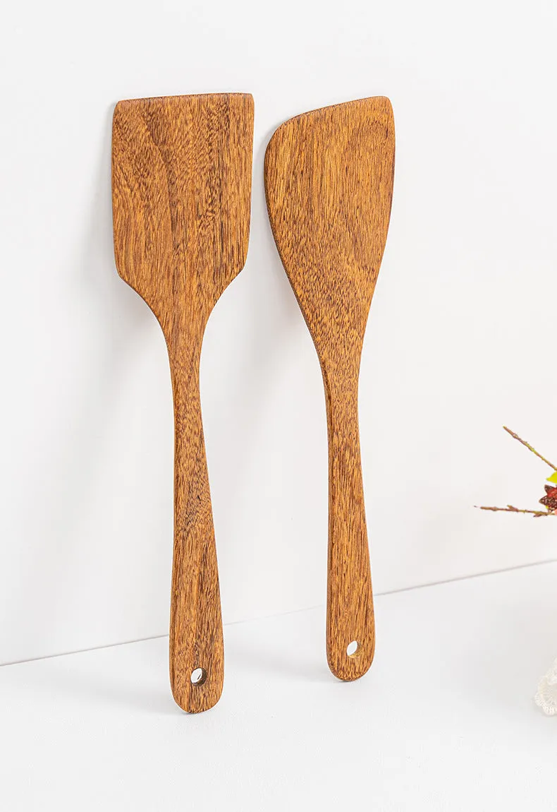 Wooden Spoons for Cooking 13 Pcs Natural Teak Wooden Kitchen Utensils Set Wooden Spatulas for Cooking