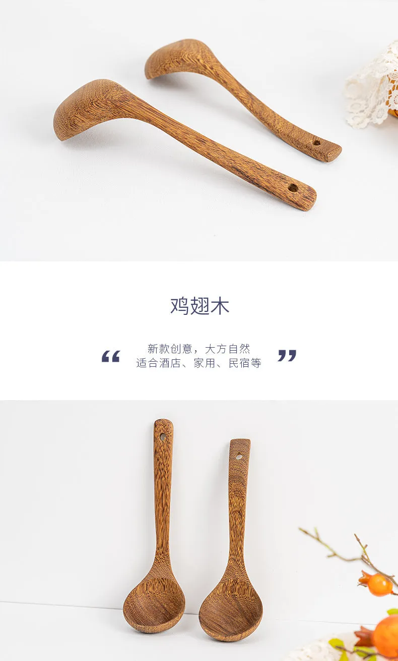 Wooden Spoons for Cooking 13 Pcs Natural Teak Wooden Kitchen Utensils Set Wooden Spatulas for Cooking