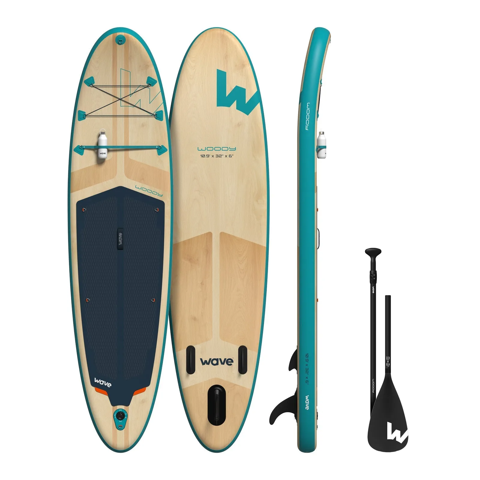 Woody 2.0 SUP | Inflatable Paddle Board | 10'9ft | Aqua