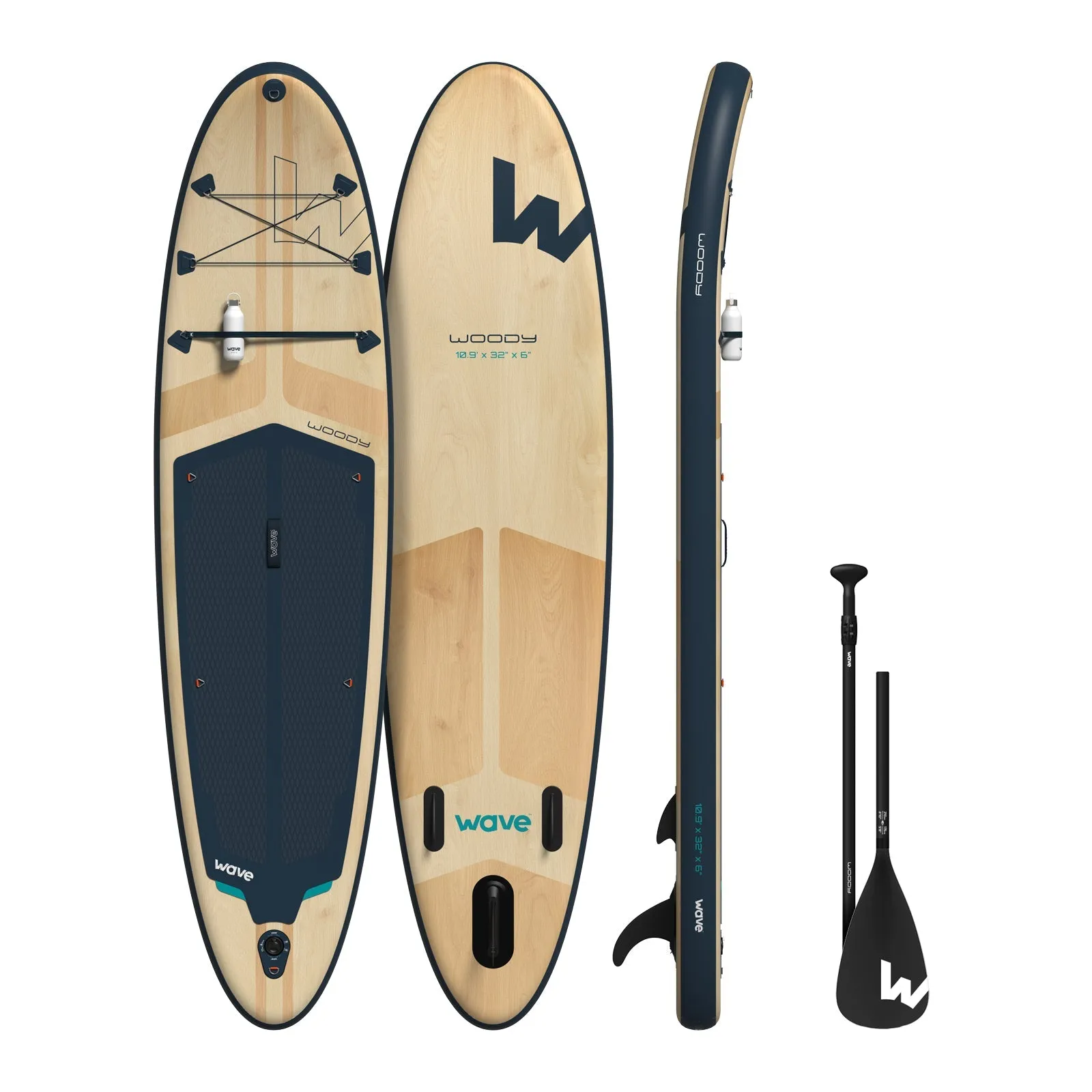 Woody 2.0 SUP | Inflatable Paddle Board | 10'9ft | Navy