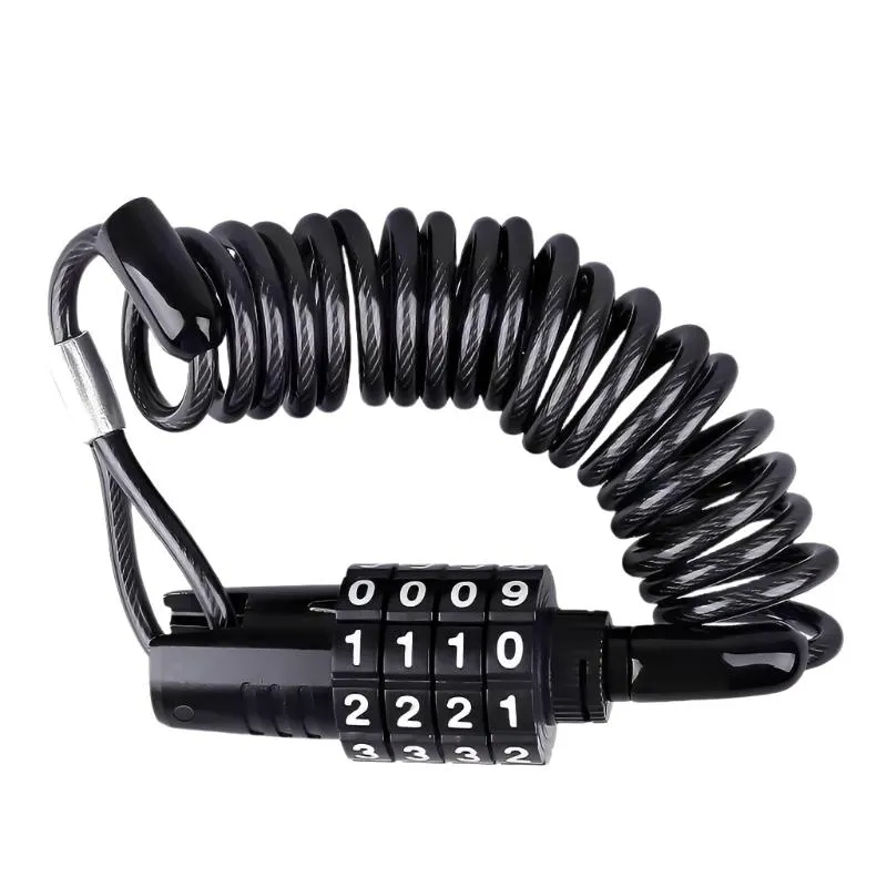 X-Tiger Password Bicycle Lock 1.5M Extend Cable Bike Lock Anti-Theft Password Lock 4 Digit Code Combination Bicycle Accessories