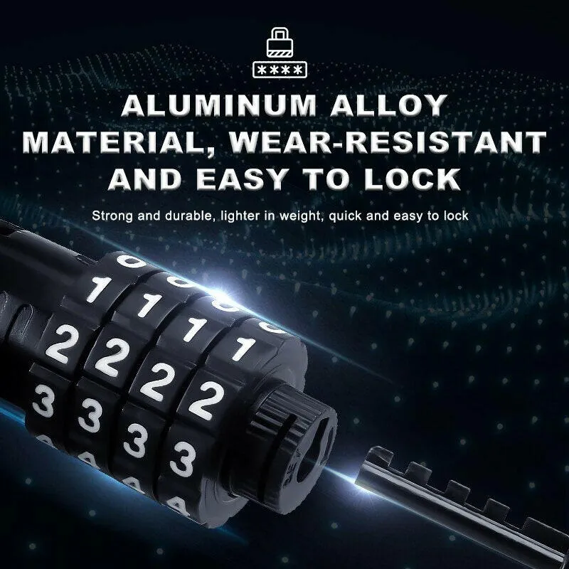 X-Tiger Password Bicycle Lock 1.5M Extend Cable Bike Lock Anti-Theft Password Lock 4 Digit Code Combination Bicycle Accessories