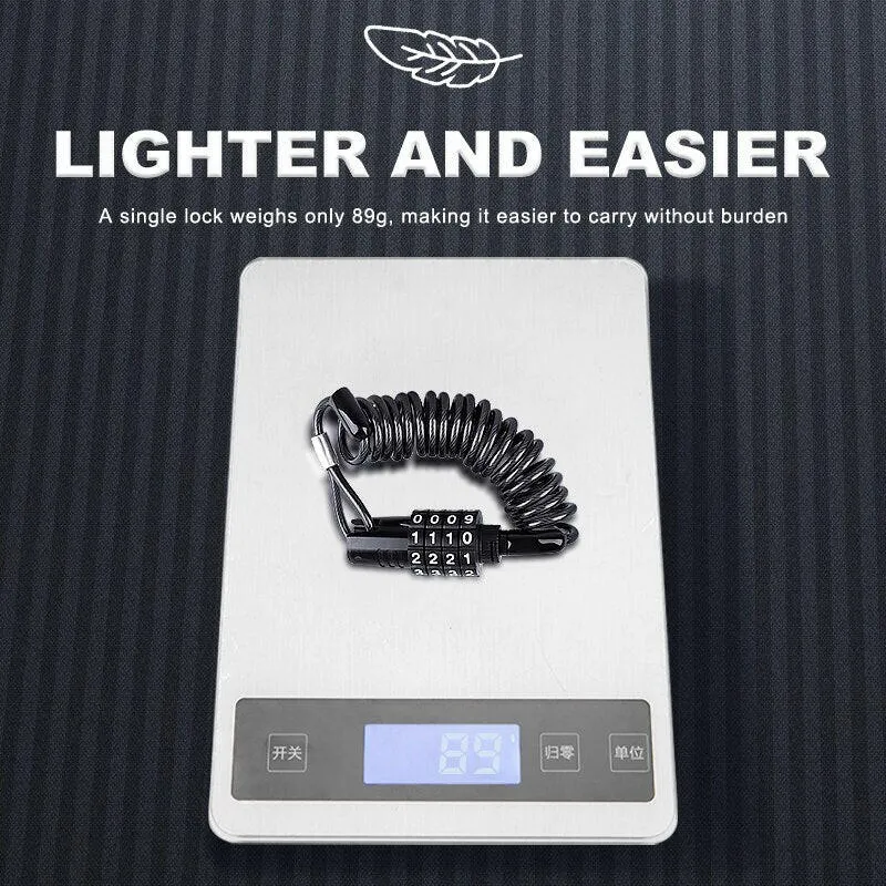 X-Tiger Password Bicycle Lock 1.5M Extend Cable Bike Lock Anti-Theft Password Lock 4 Digit Code Combination Bicycle Accessories