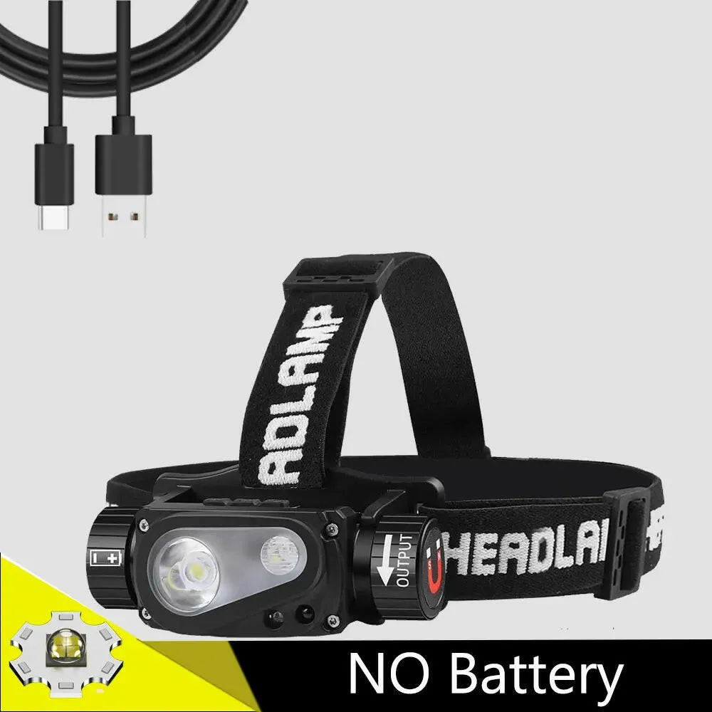 XHP50 LED Headlamp Sensor Headlight Flashlight 18650 21700 USB Rechargeable Outdoor Head Lamp Torch 10 Lighting Modes Work Light
