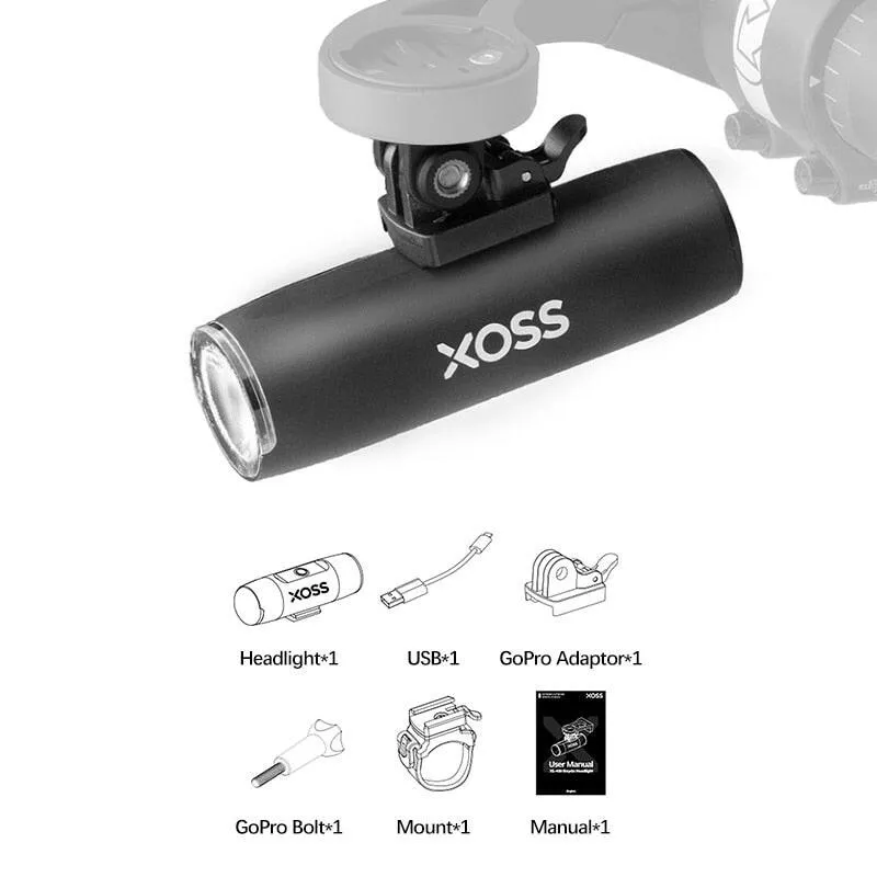 XOSS Bicycle Light 400Lumen Bike Headlight Power Bank Flashlight Handlebar USB Charging MTB Road Cycling Highlight