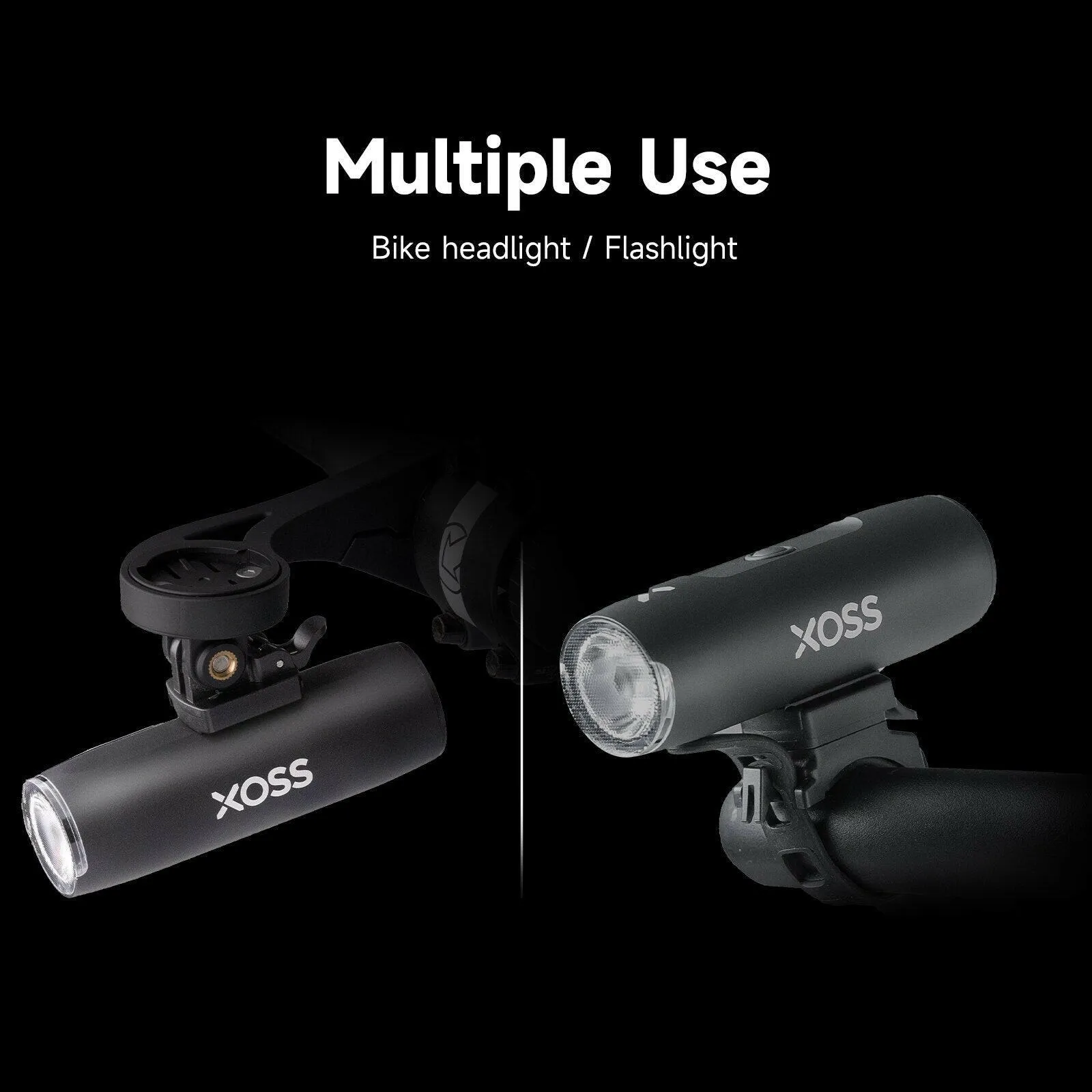 XOSS XL400/XL800 Bike Headlight 400/800 Lumen USB Rechargeable Road MTB Front Lamp Bicycle Light Aluminum Ultralight Flashlight