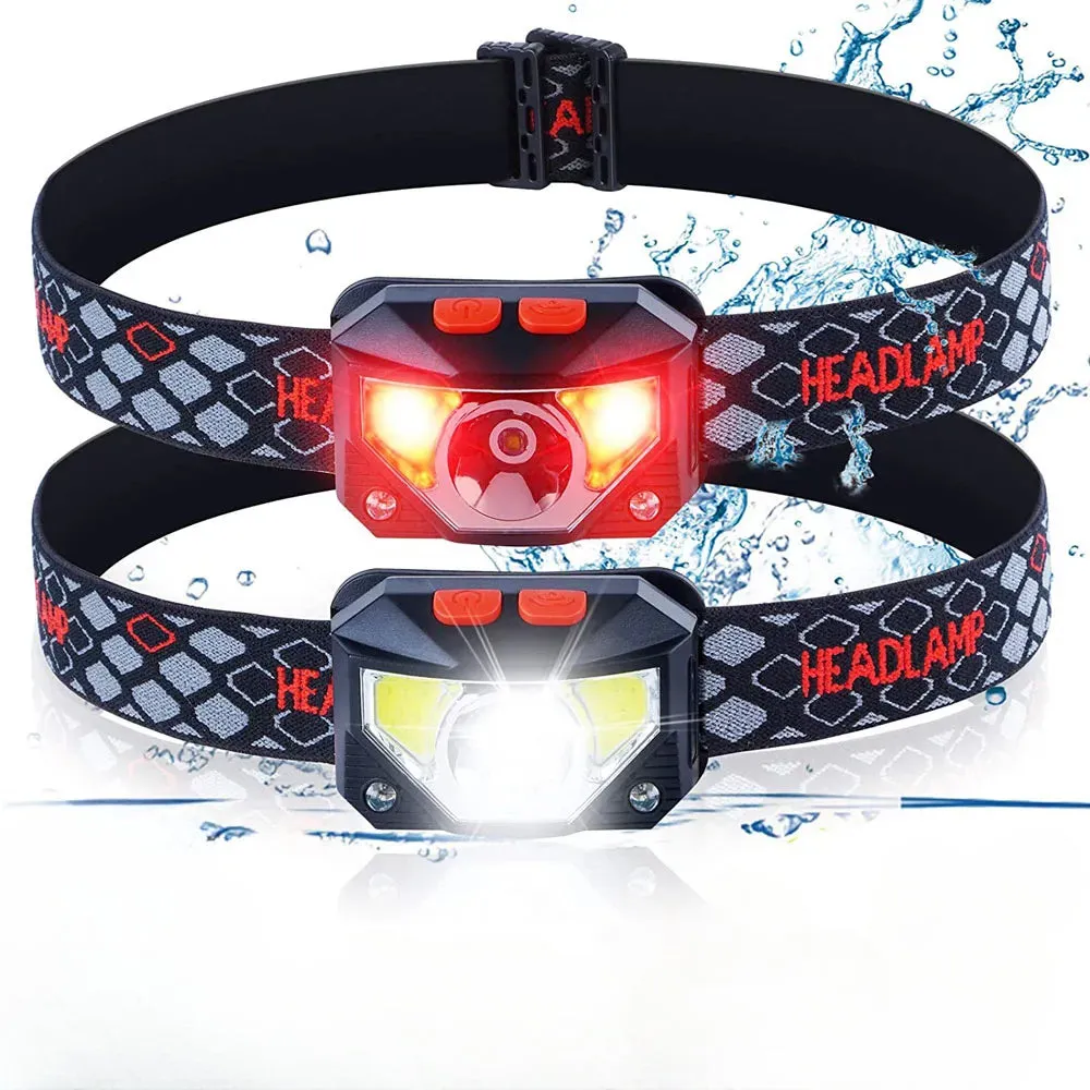 XPE COB 8 Modes Handfress Motion Sensor Waterproof Powerful LED Headlight Headlamp Head Lamp COB Flashlight Torch head light