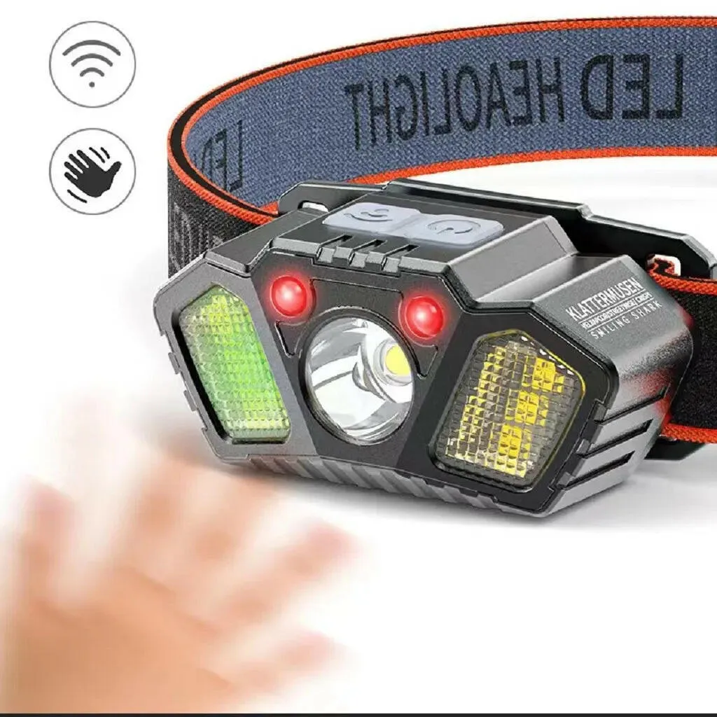 XPG COB LED Headlamp USB Rechargeable Head Torch Head Flashlight Waterproof Head Torch Outdoor Camping Night Fishing Headlight