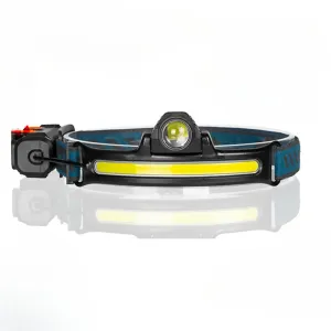 XPG COB LED USB Rechargeable Head Torch Release Induction Zoom Headlamp 6 Modes Head Lamp with Built-in Battery Flashlight