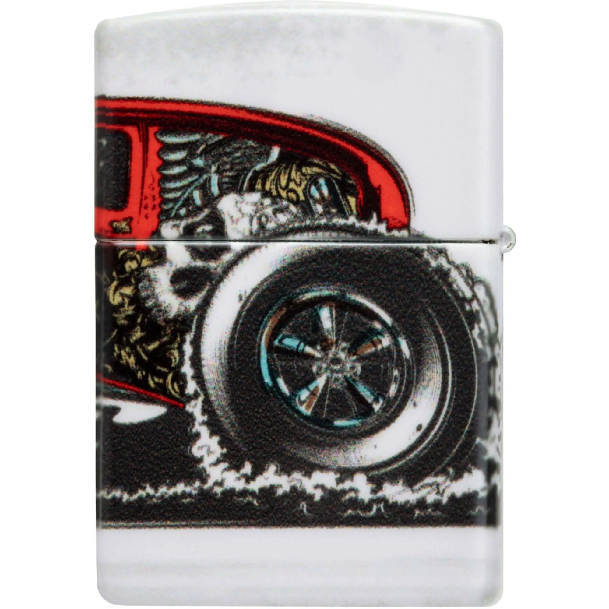 Zippo Windproof Lighter - Cherry-Red Hot Rod with 540 Color Design All-Metal | 48660