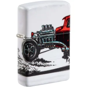 Zippo Windproof Lighter - Cherry-Red Hot Rod with 540 Color Design All-Metal | 48660