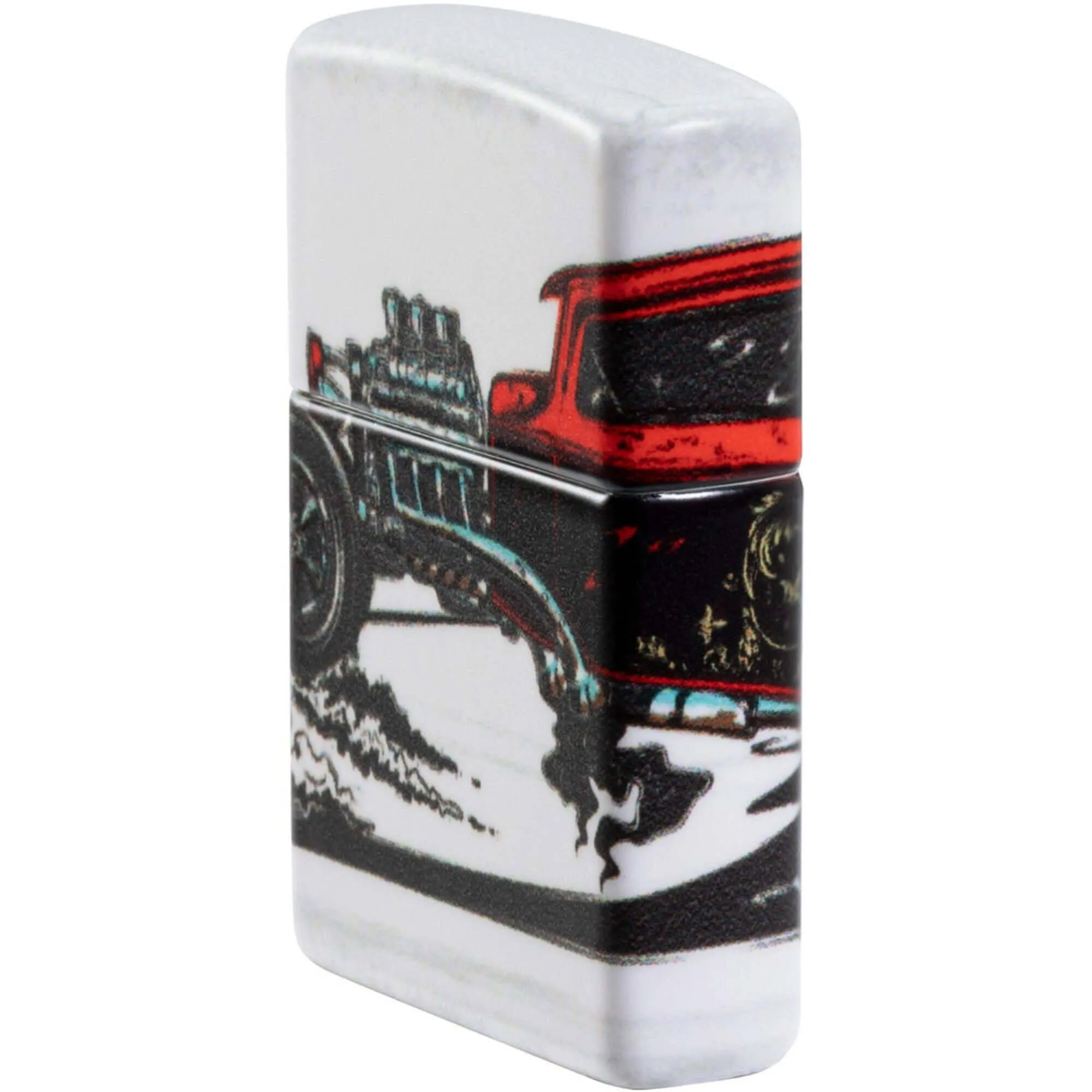 Zippo Windproof Lighter - Cherry-Red Hot Rod with 540 Color Design All-Metal | 48660