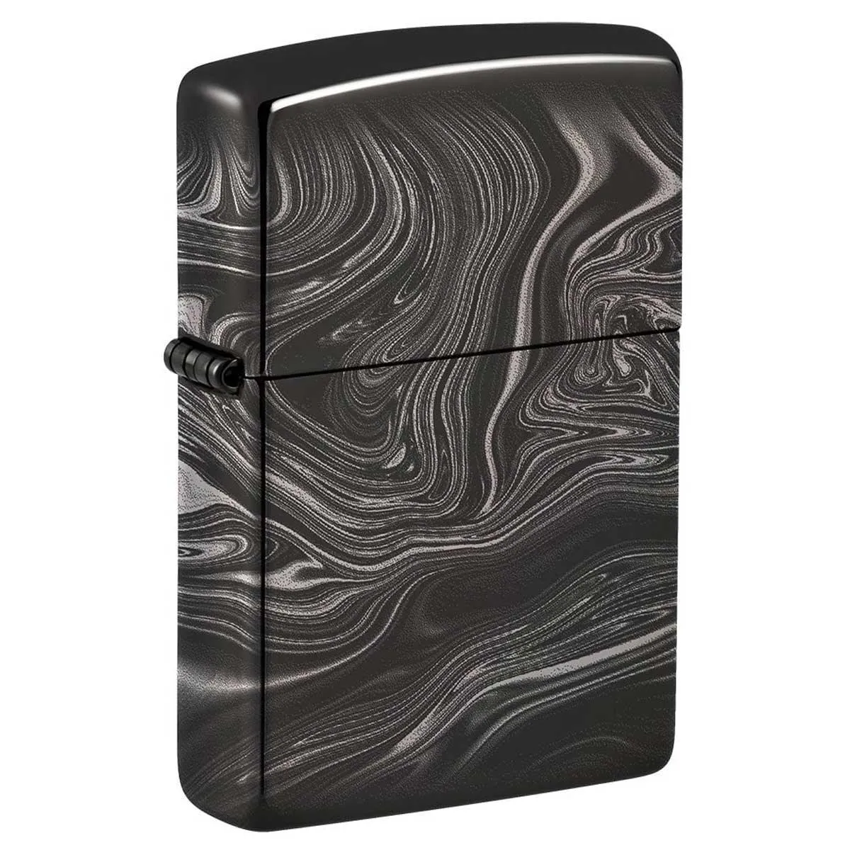 Zippo Windproof Lighter - Marble Pattern Design High Polish Black | 49812